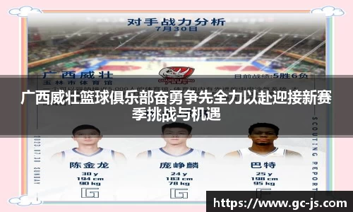 广西威壮篮球俱乐部奋勇争先全力以赴迎接新赛季挑战与机遇
